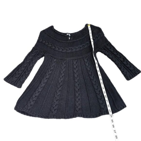 GAP Women's Y2K Baby Doll Style Cable Knit Sweater Gray Size S - Picture 4 of 5